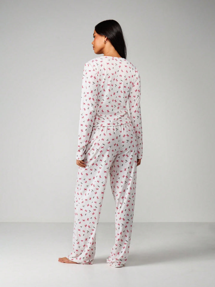Compleu pijamale SHEIN, alb