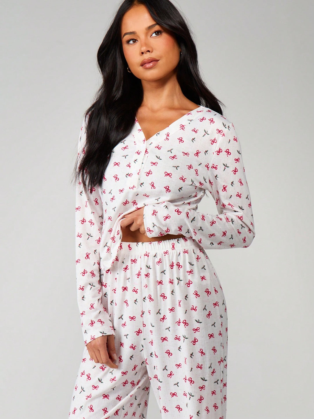 Compleu pijamale SHEIN, alb