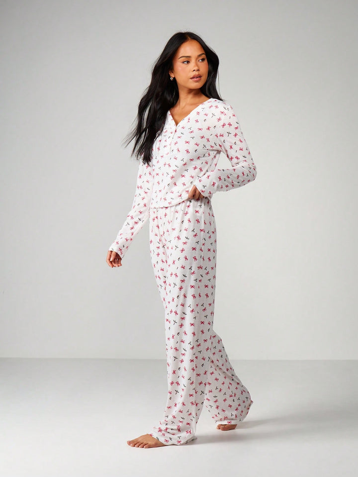 Compleu pijamale SHEIN, alb