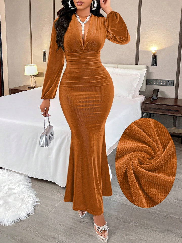 Rochie maxi SHEIN, maro