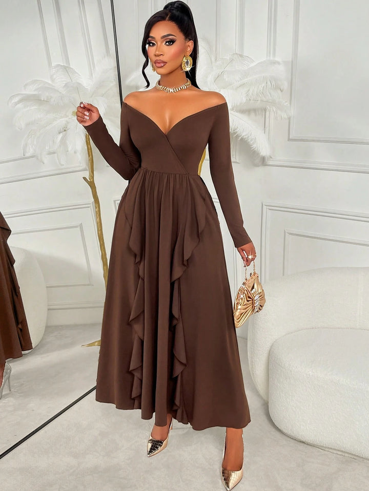 Rochie maxi SHEIN, maro