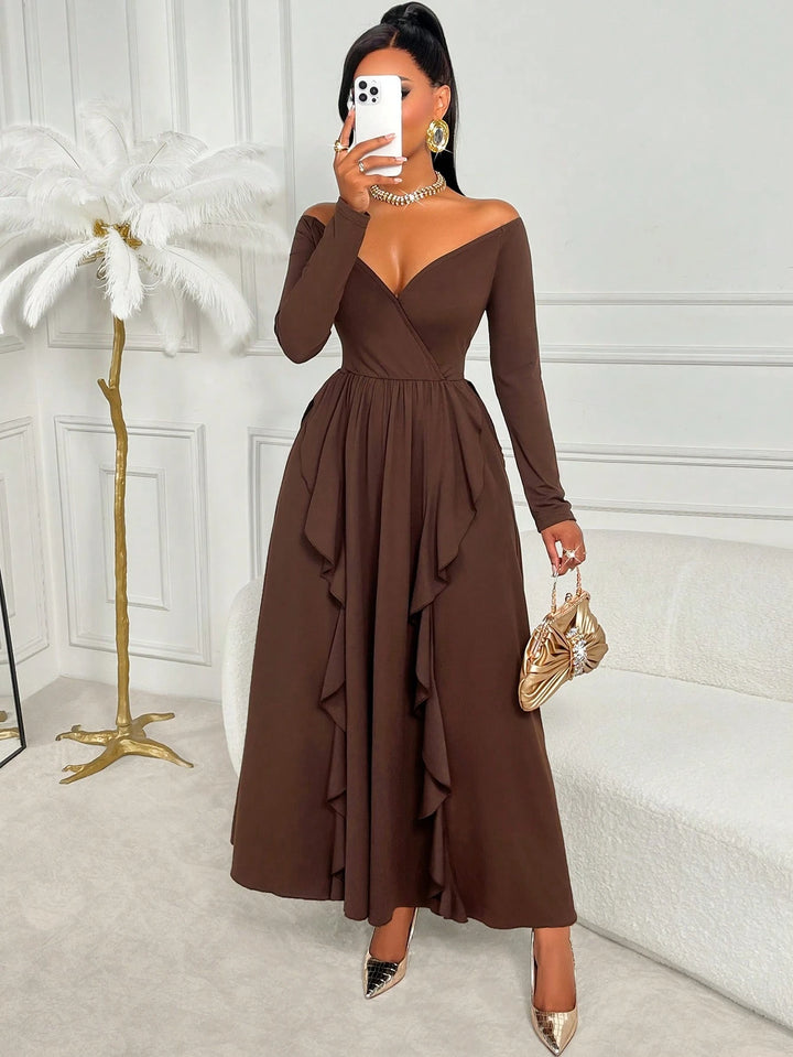Rochie maxi SHEIN, maro
