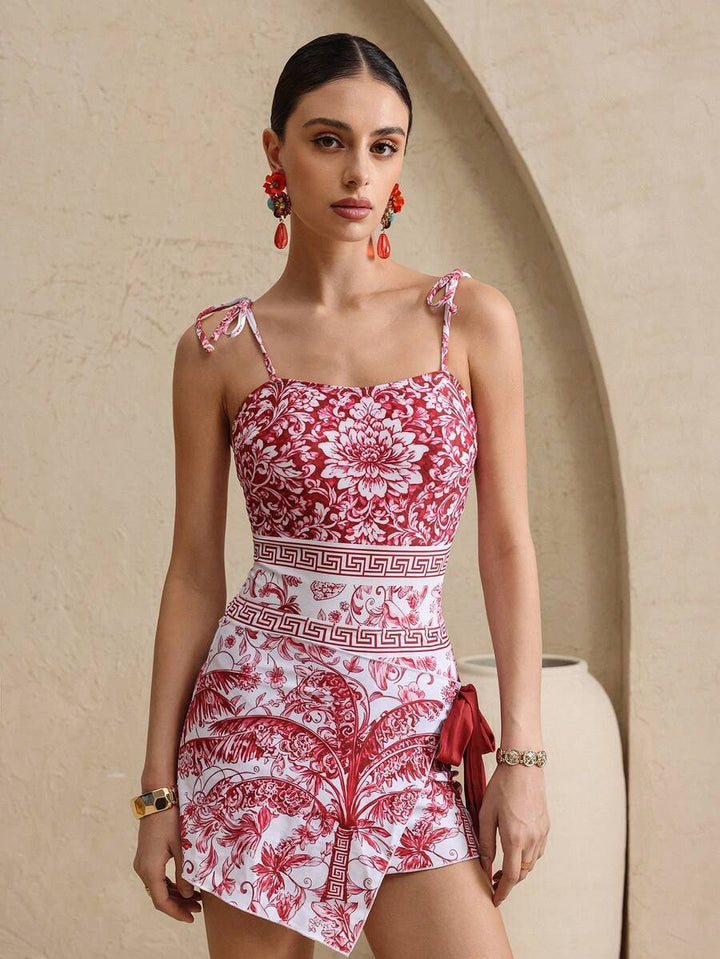Set costum de baie SHEIN, mix culori