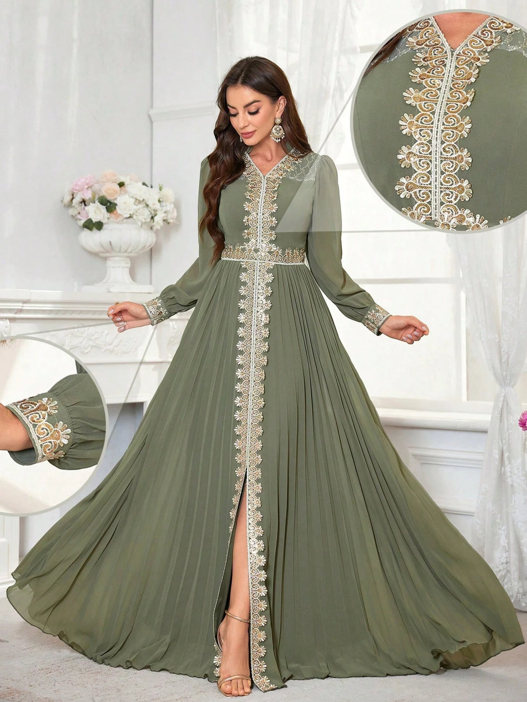 Rochie maxi SHEIN, verde
