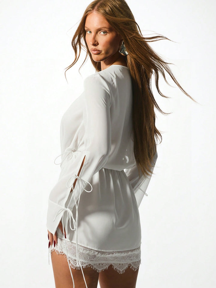 Rochie mini SHEIN, alb