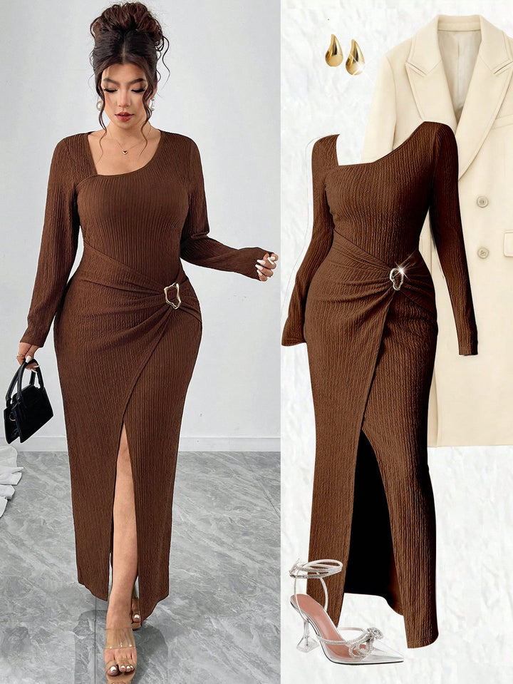Rochie maxi  SHEIN, maro