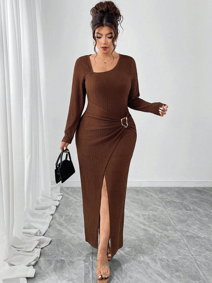Rochie maxi  SHEIN, maro