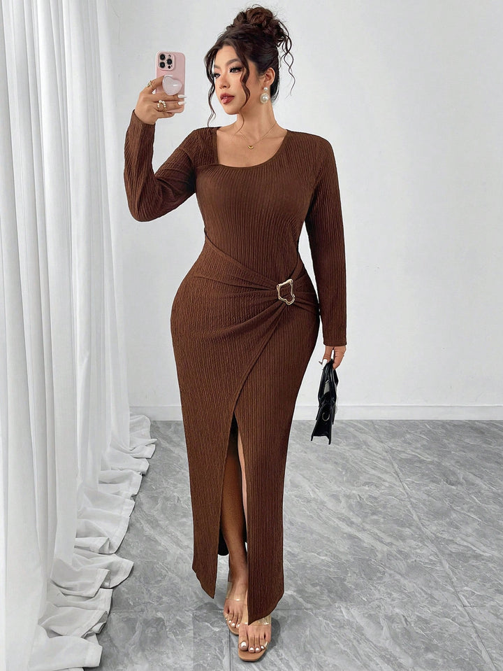 Rochie maxi  SHEIN, maro