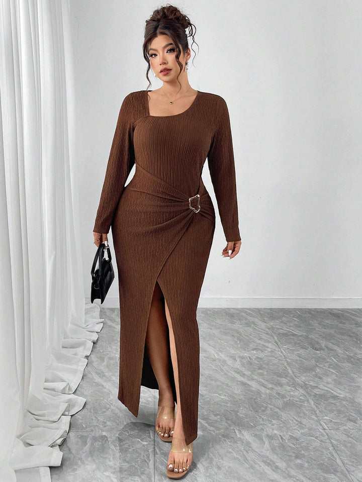 Rochie maxi  SHEIN, maro