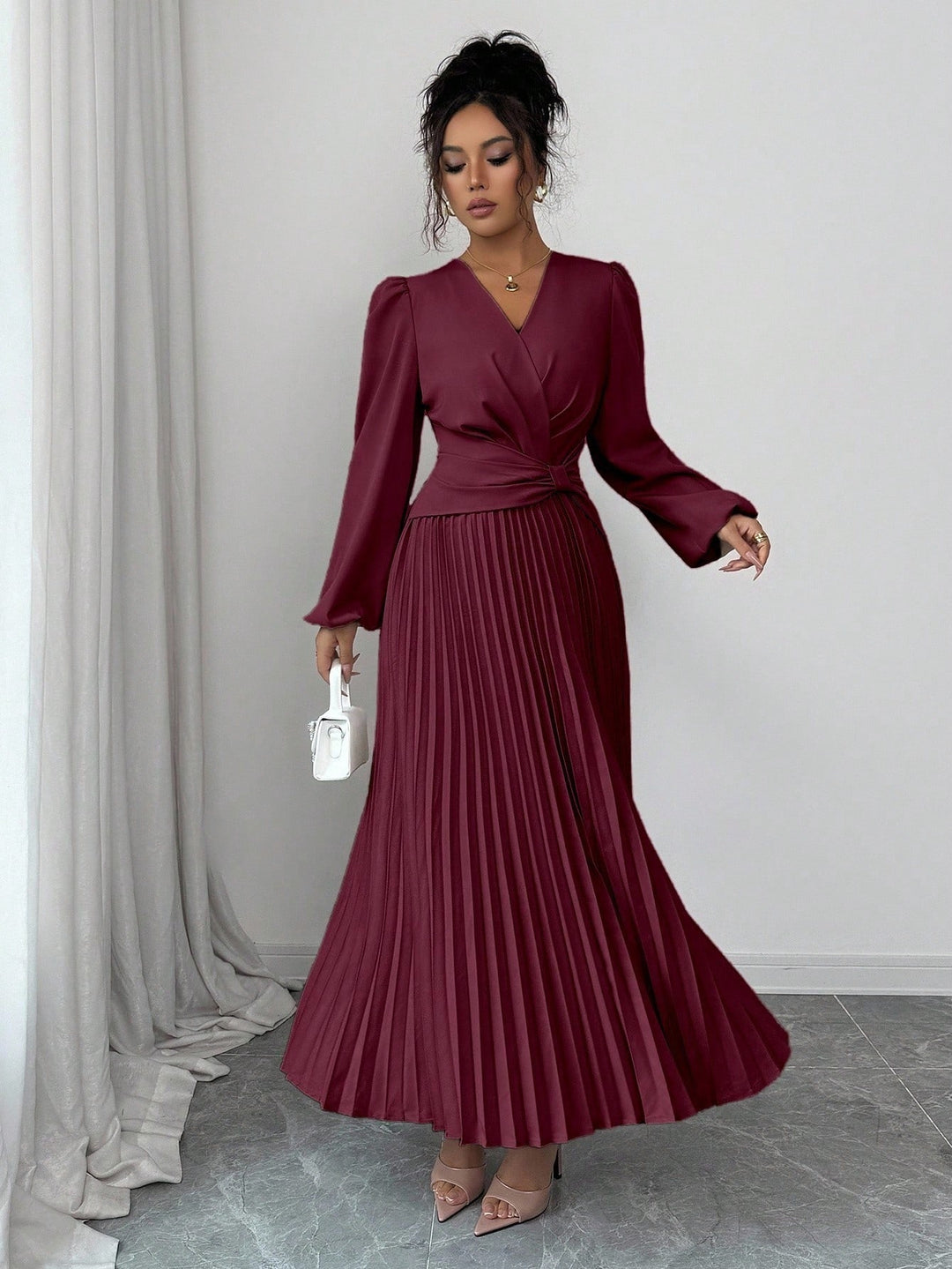 Rochie maxi SHEIN, vișiniu