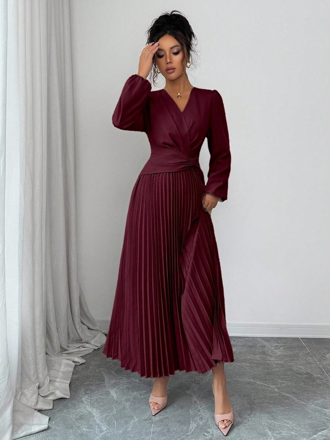 Rochie maxi SHEIN, vișiniu