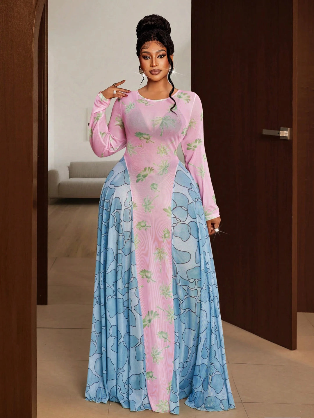 Rochie maxi SHEIN, mix culori