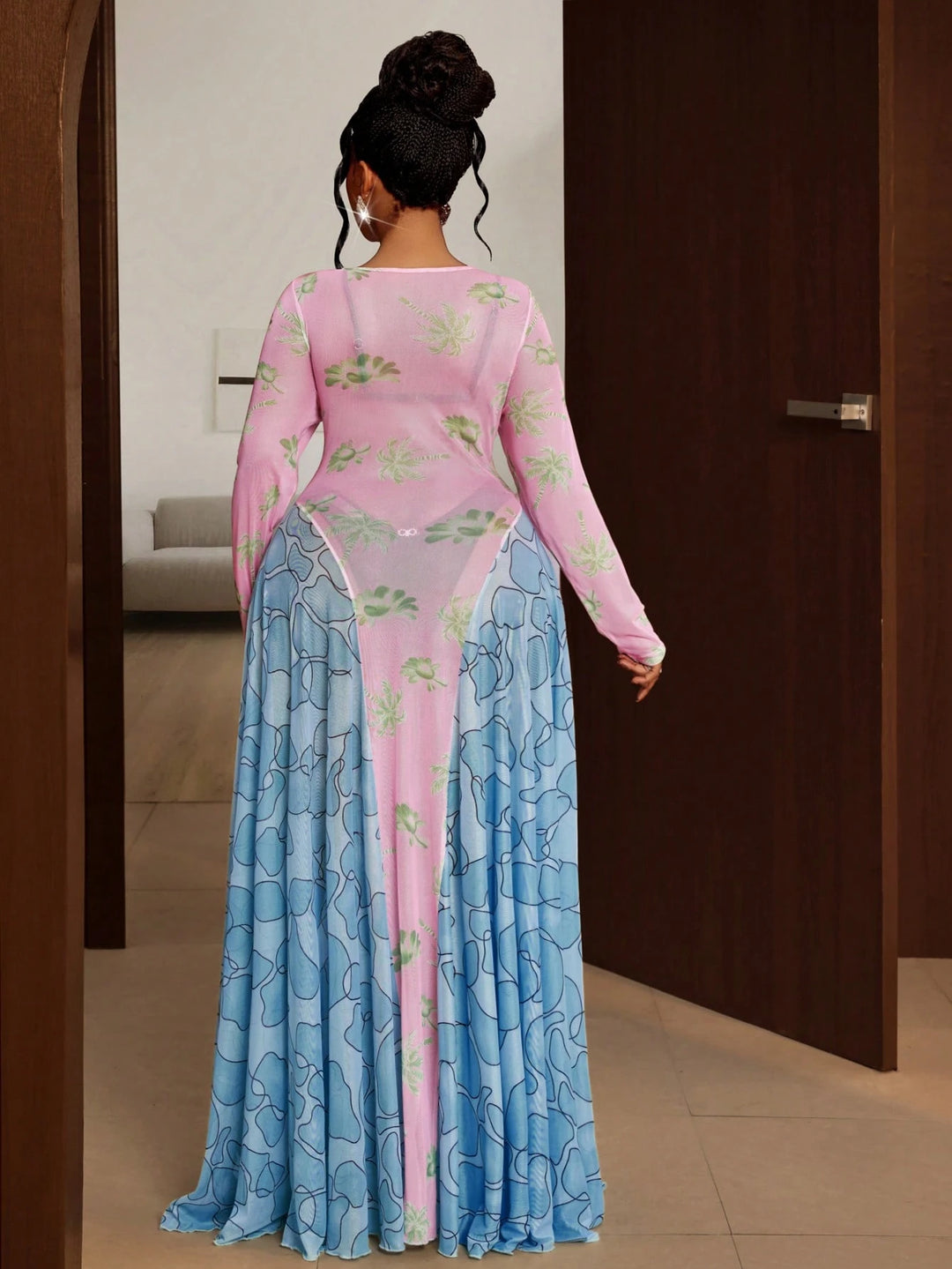 Rochie maxi SHEIN, mix culori