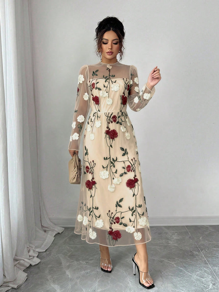 Rochie maxi SHEIN, bej