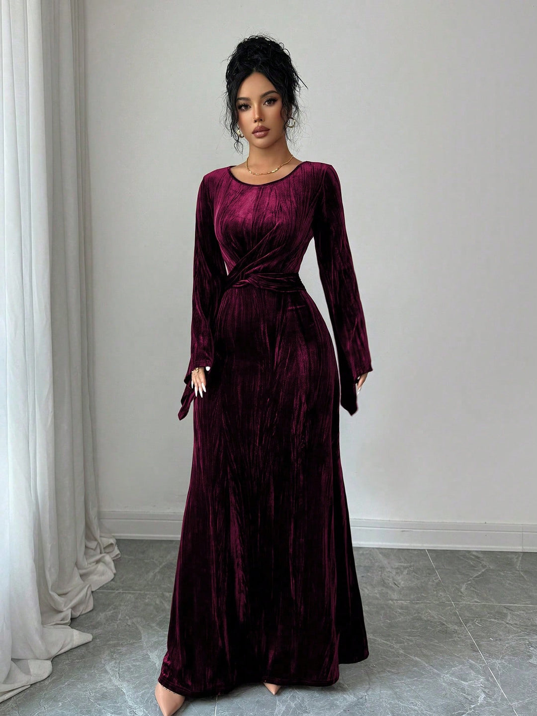Rochie midi SHEIN, vișiniu