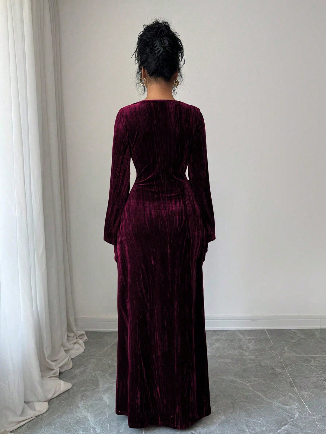 Rochie midi SHEIN, vișiniu