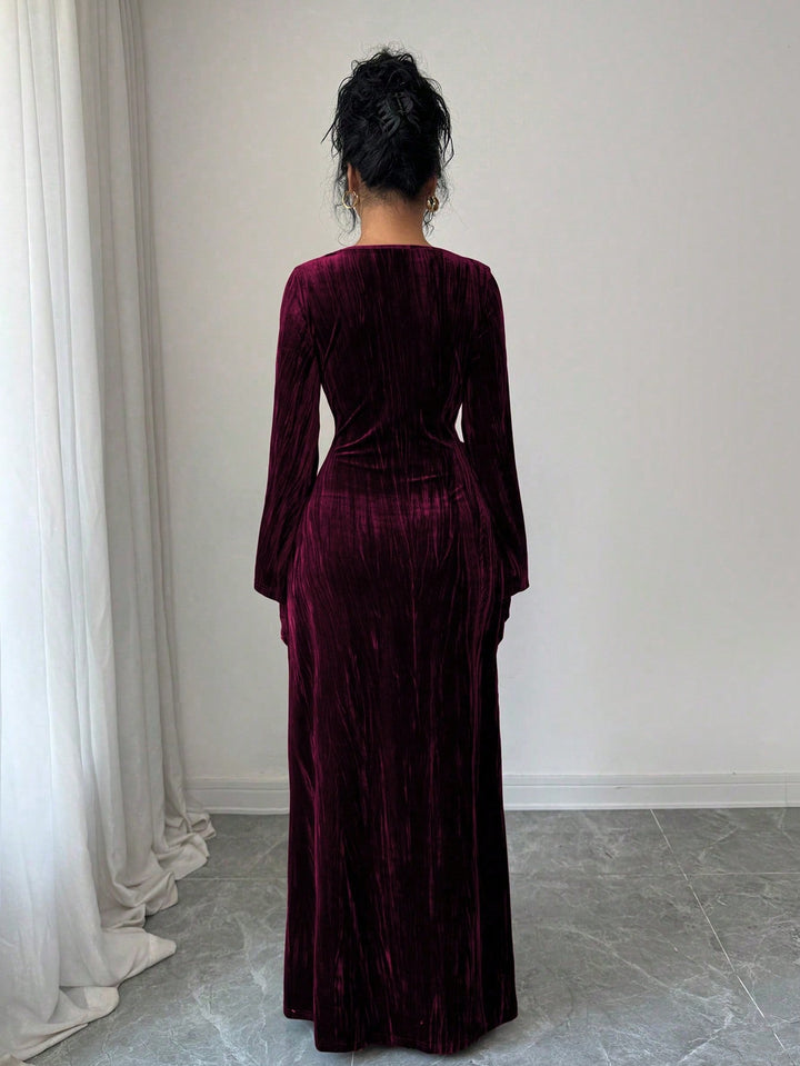 Rochie midi SHEIN, vișiniu