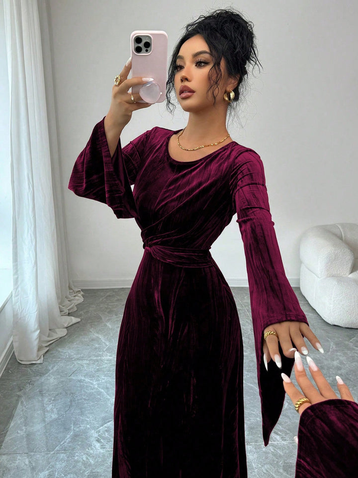 Rochie midi SHEIN, vișiniu