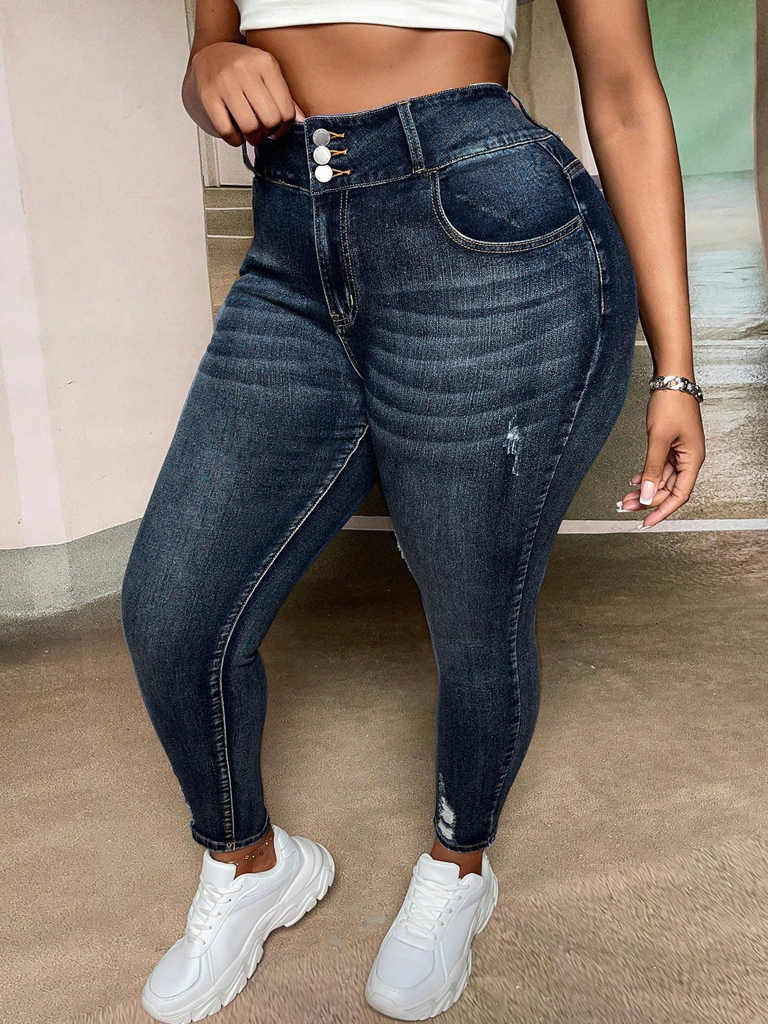 Jeans SHEIN, albastru
