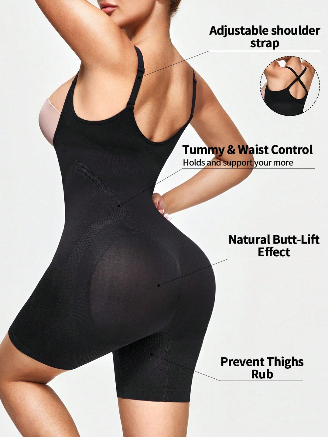 Body modelator SHEIN, negru