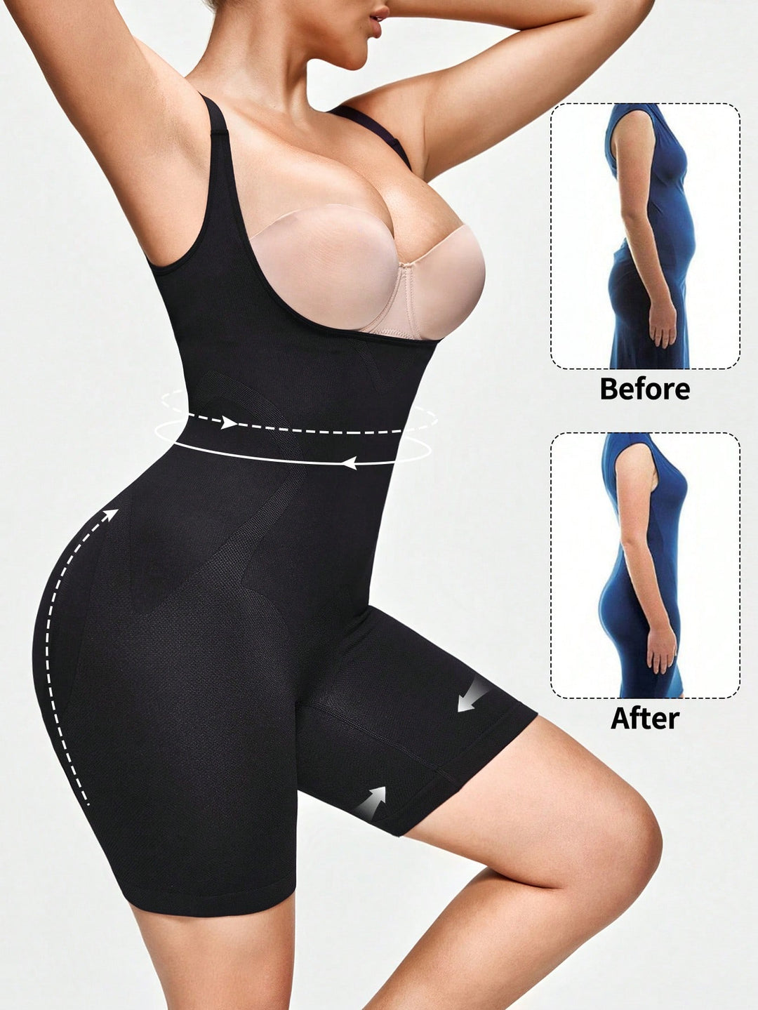 Body modelator SHEIN, negru