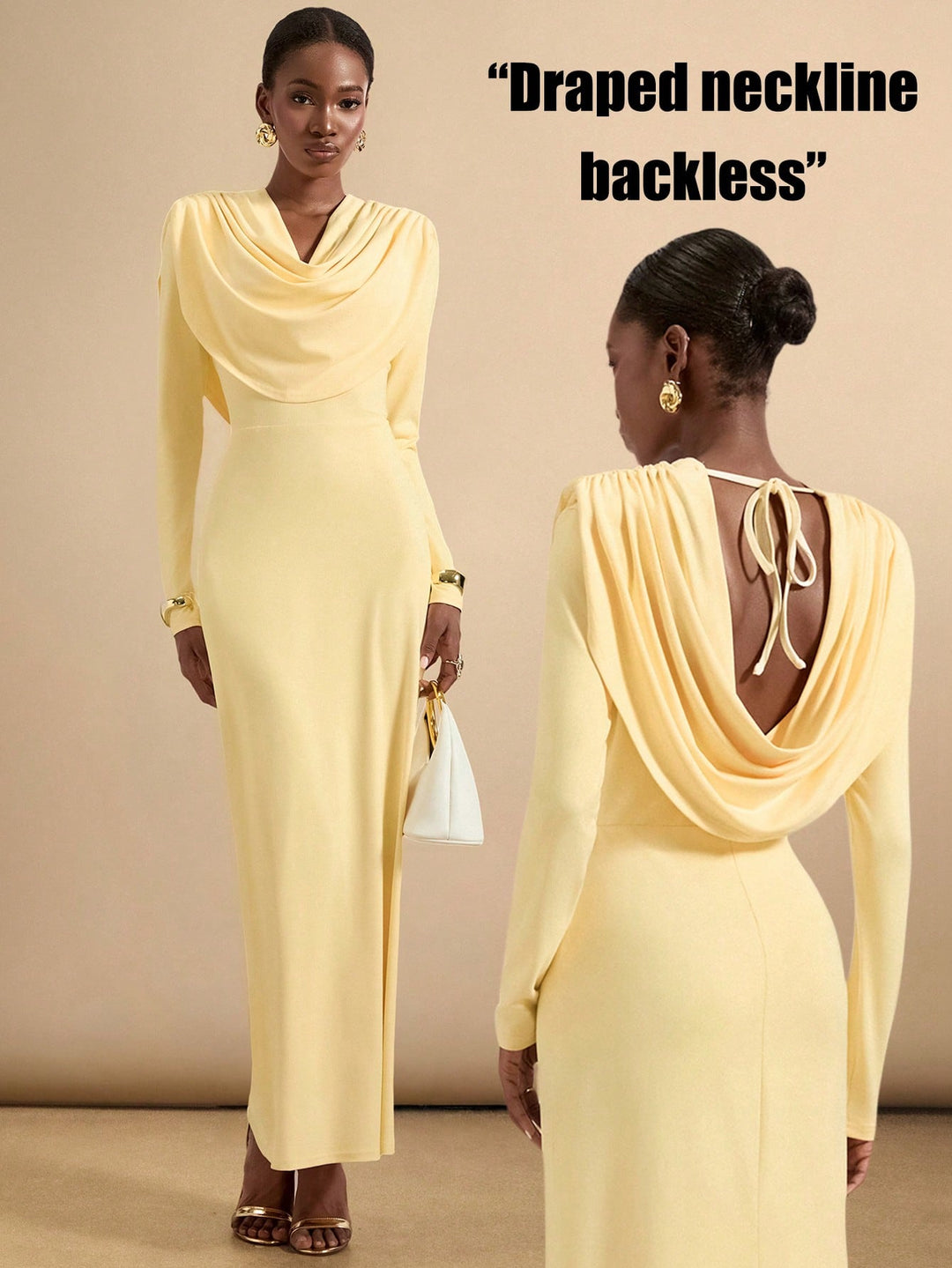 Rochie maxi SHEIN, galben