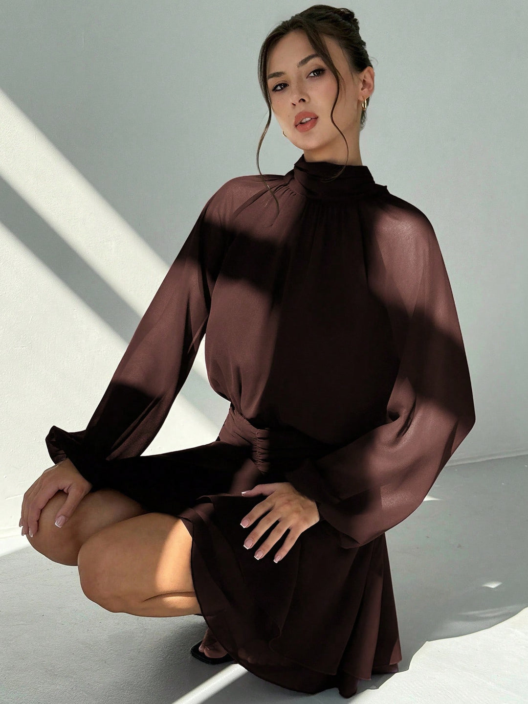 Rochie mini SHEIN, maro