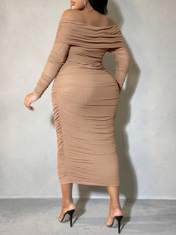 Rochie midi SHEIN, bej