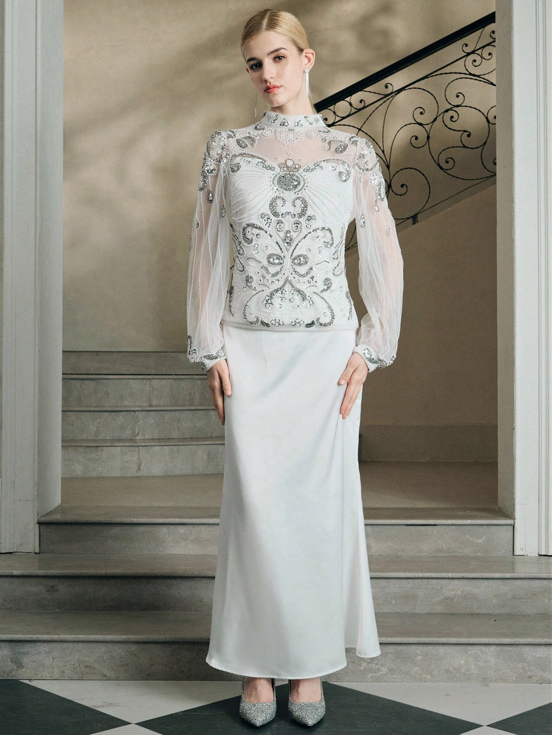 Top SHEIN, alb