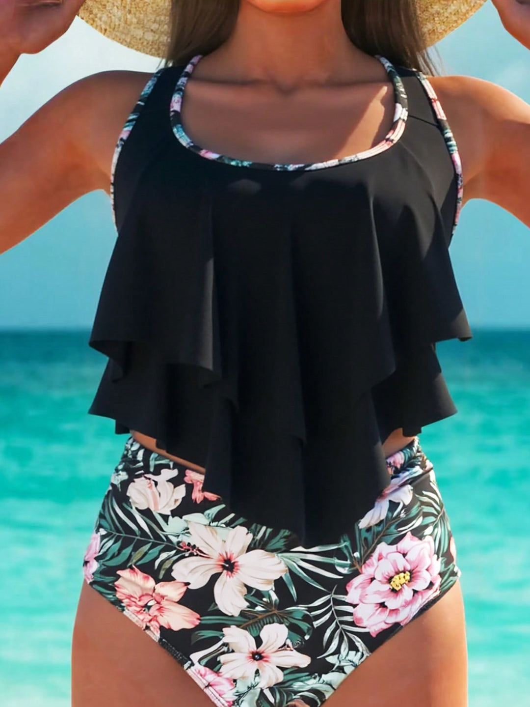 Costum de baie SHEIN, mix culori