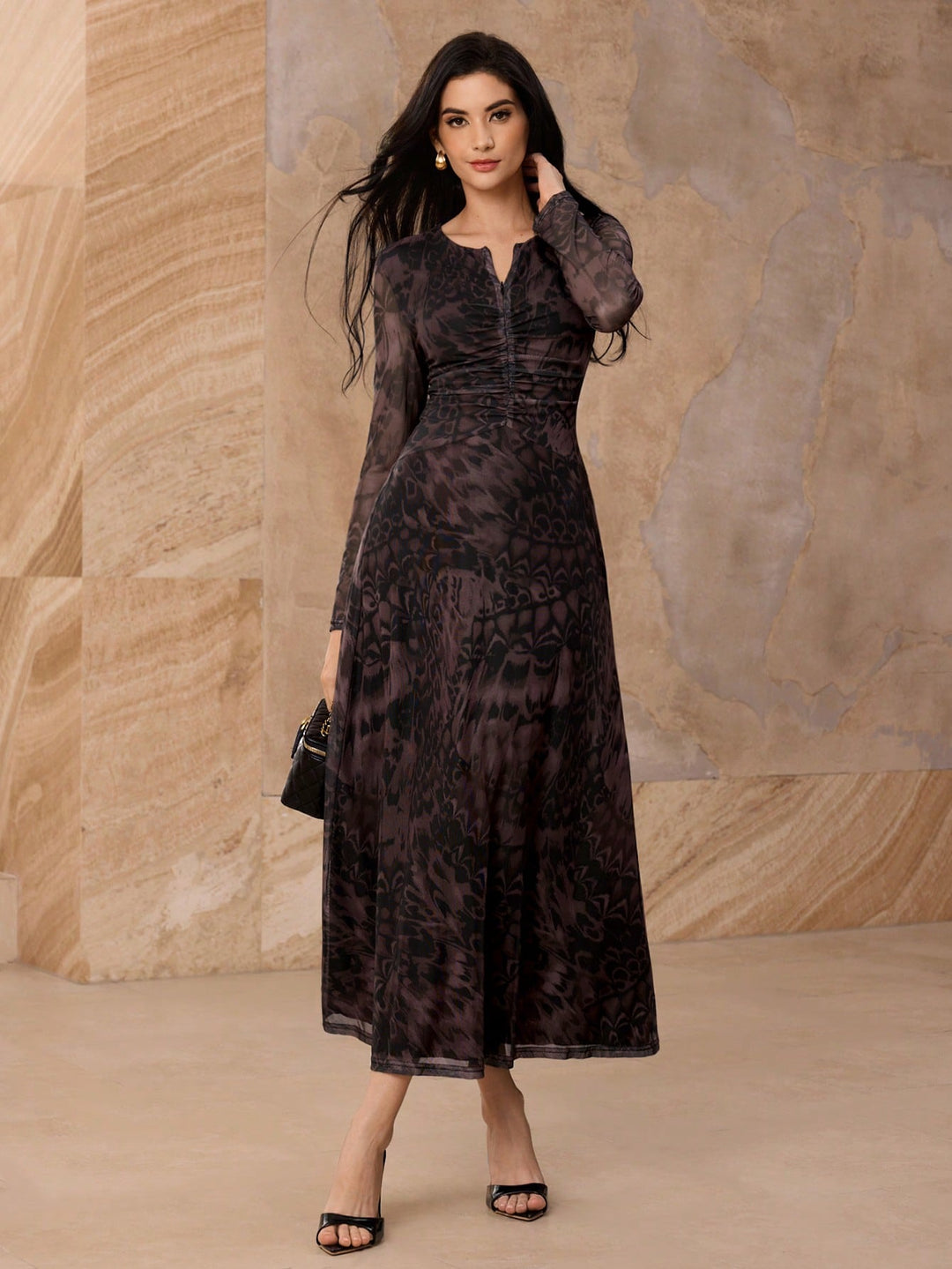 Rochie maxi SHEIN, mix culori
