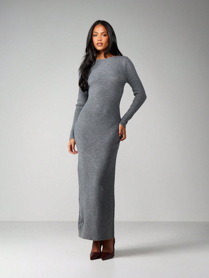 Rochie maxi SHEIN, gri