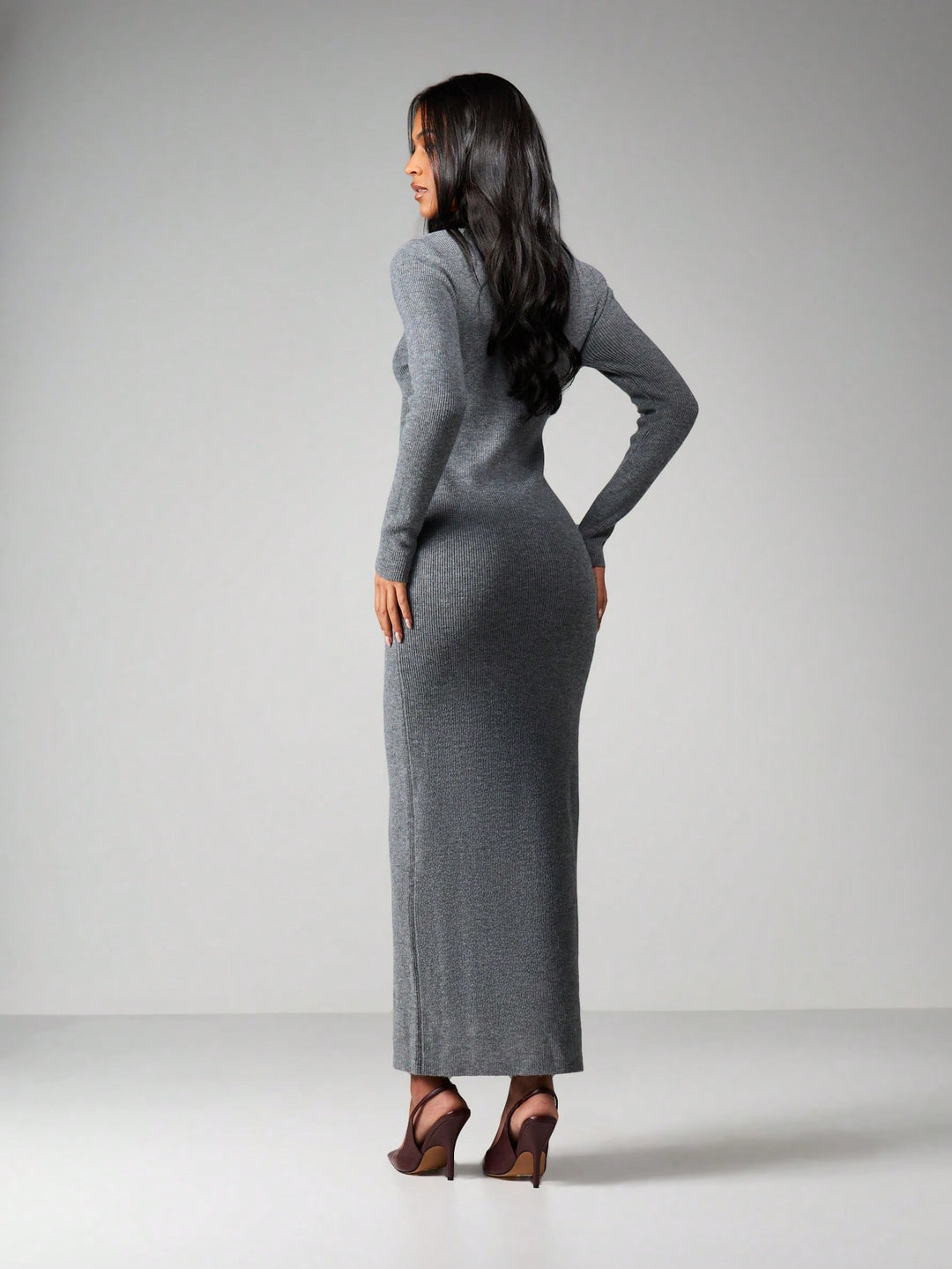 Rochie maxi SHEIN, gri
