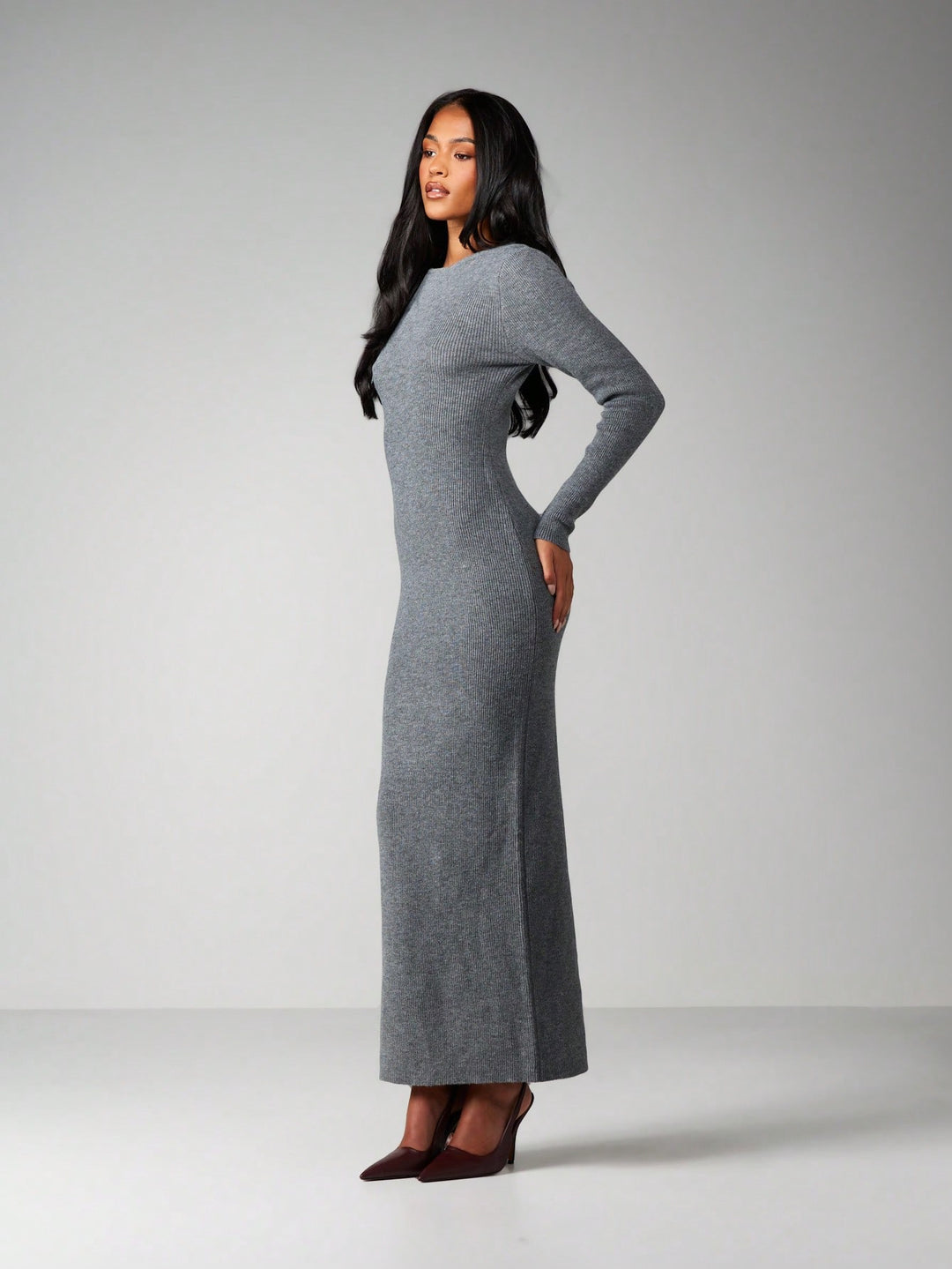 Rochie maxi SHEIN, gri