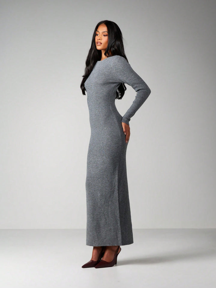 Rochie maxi SHEIN, gri