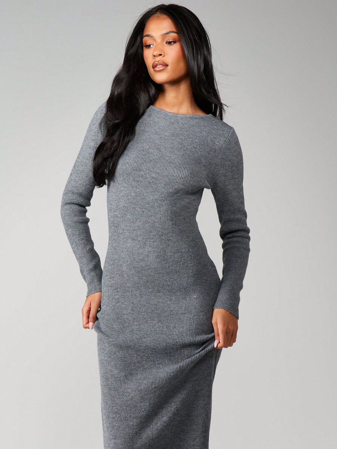 Rochie maxi SHEIN, gri