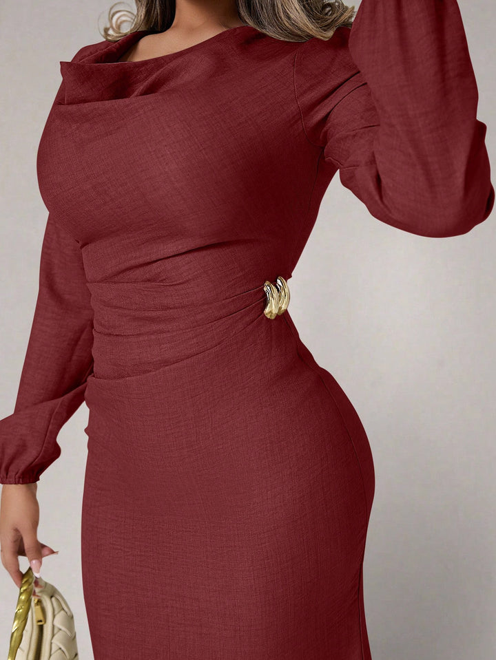 Rochie midi SHEIN, vișiniu