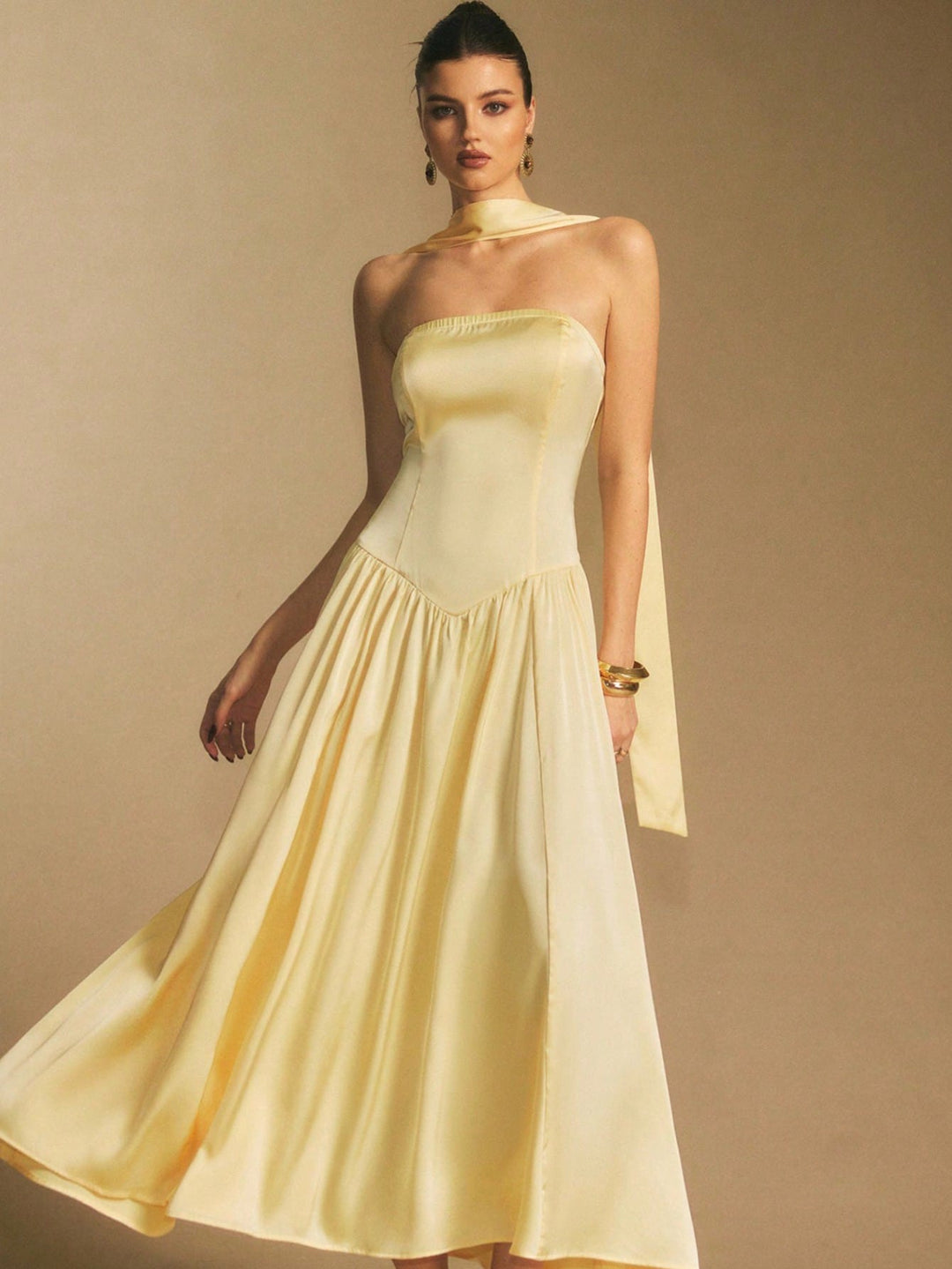 Rochie maxi SHEIN, galben