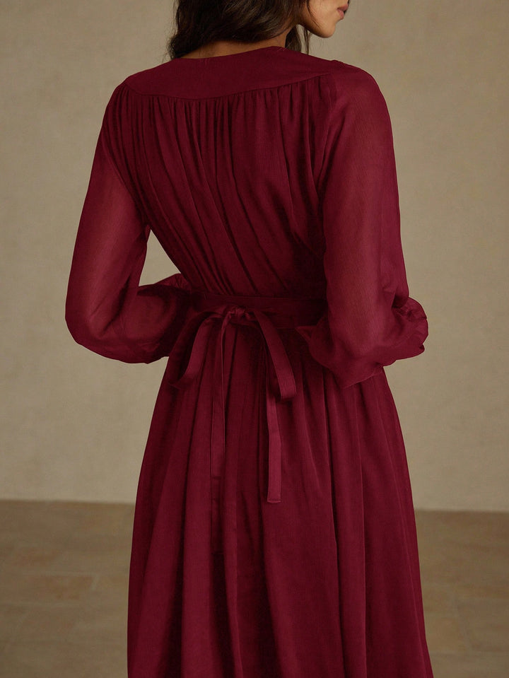 Rochie maxi SHEIN, vișiniu