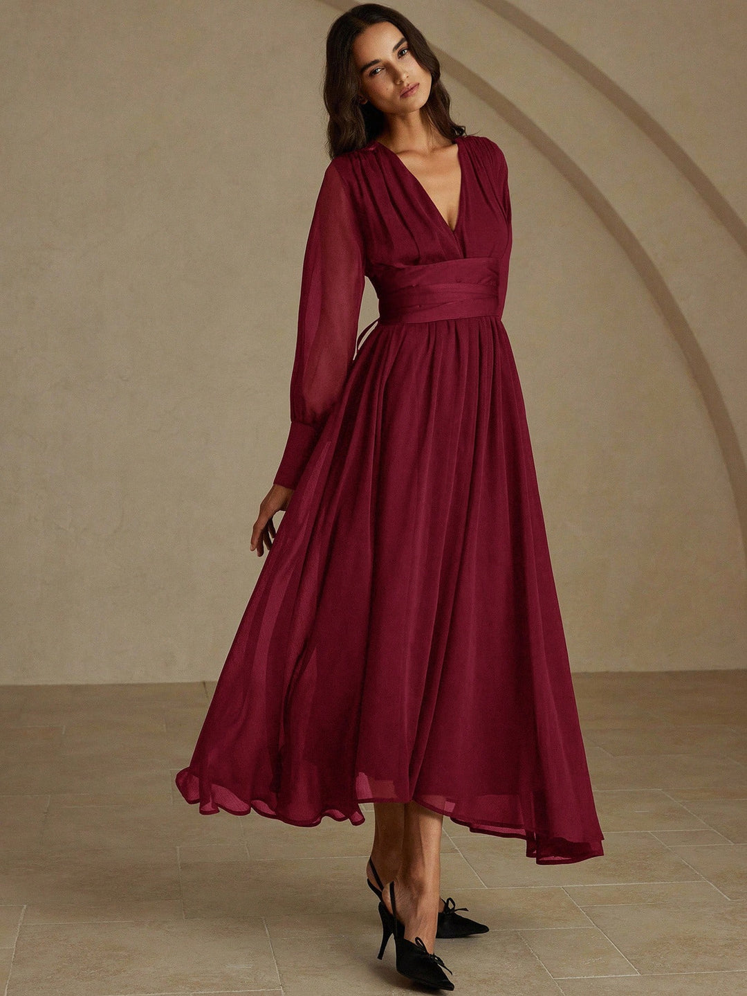 Rochie maxi SHEIN, vișiniu