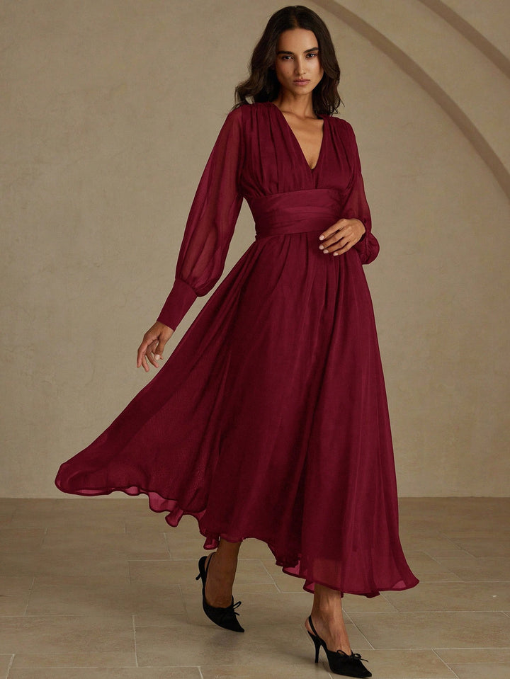 Rochie maxi SHEIN, vișiniu