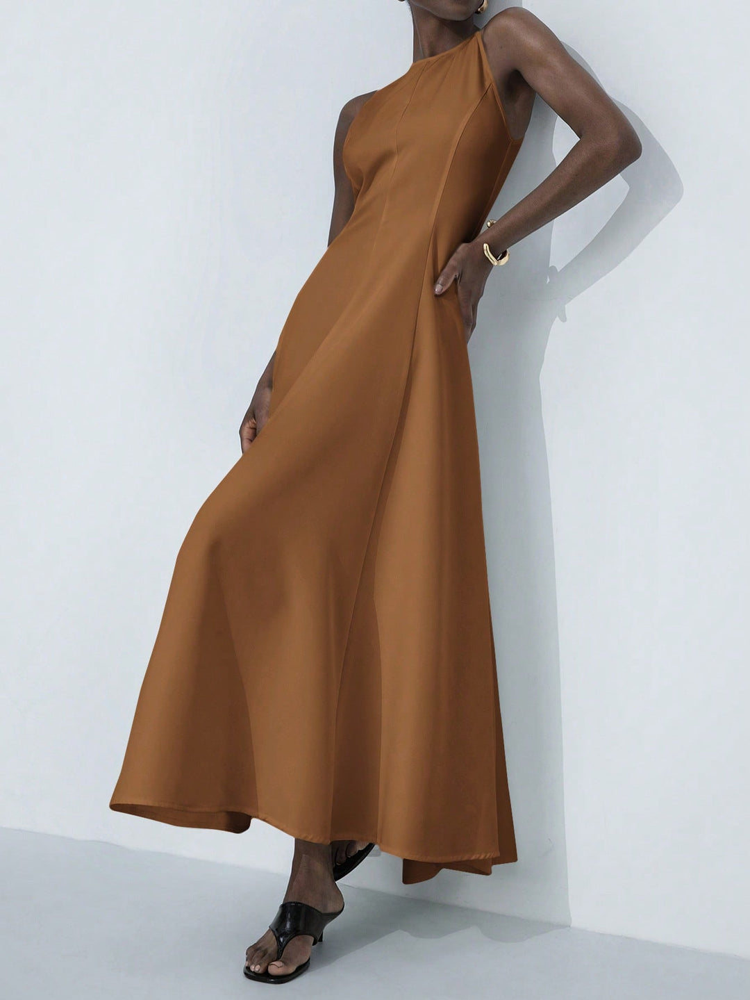 Rochie maxi SHEIN, maro