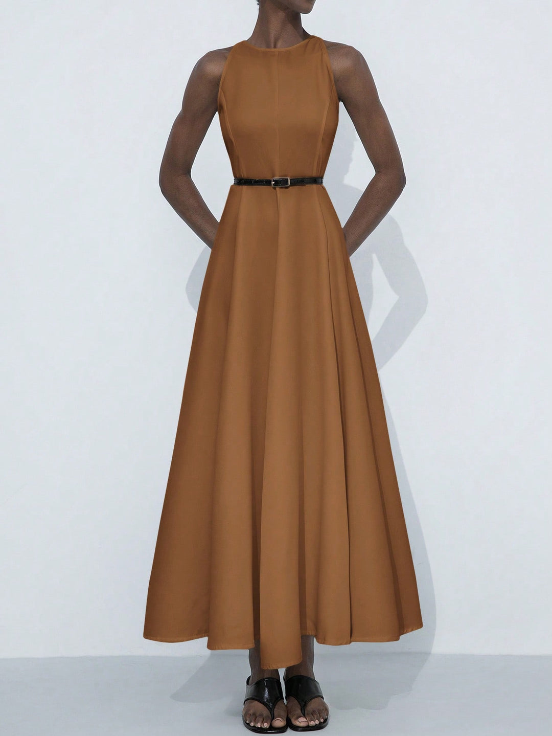 Rochie maxi SHEIN, maro