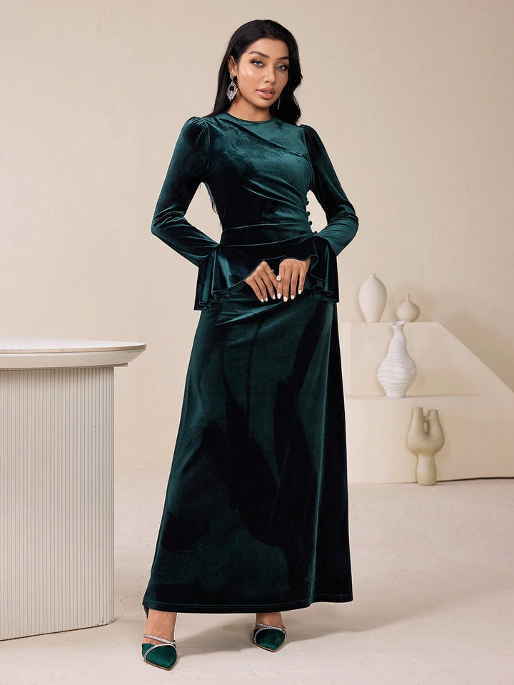 Rochie maxi SHEIN, verde