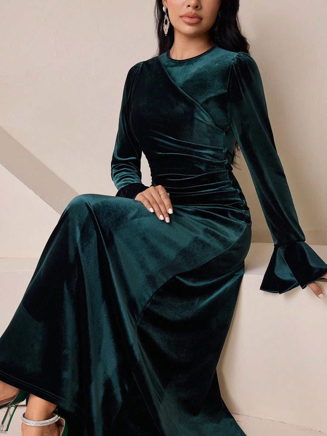 Rochie maxi SHEIN, verde
