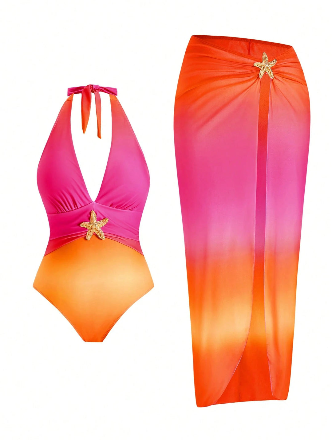Set costum de baie SHEIN, mix culori