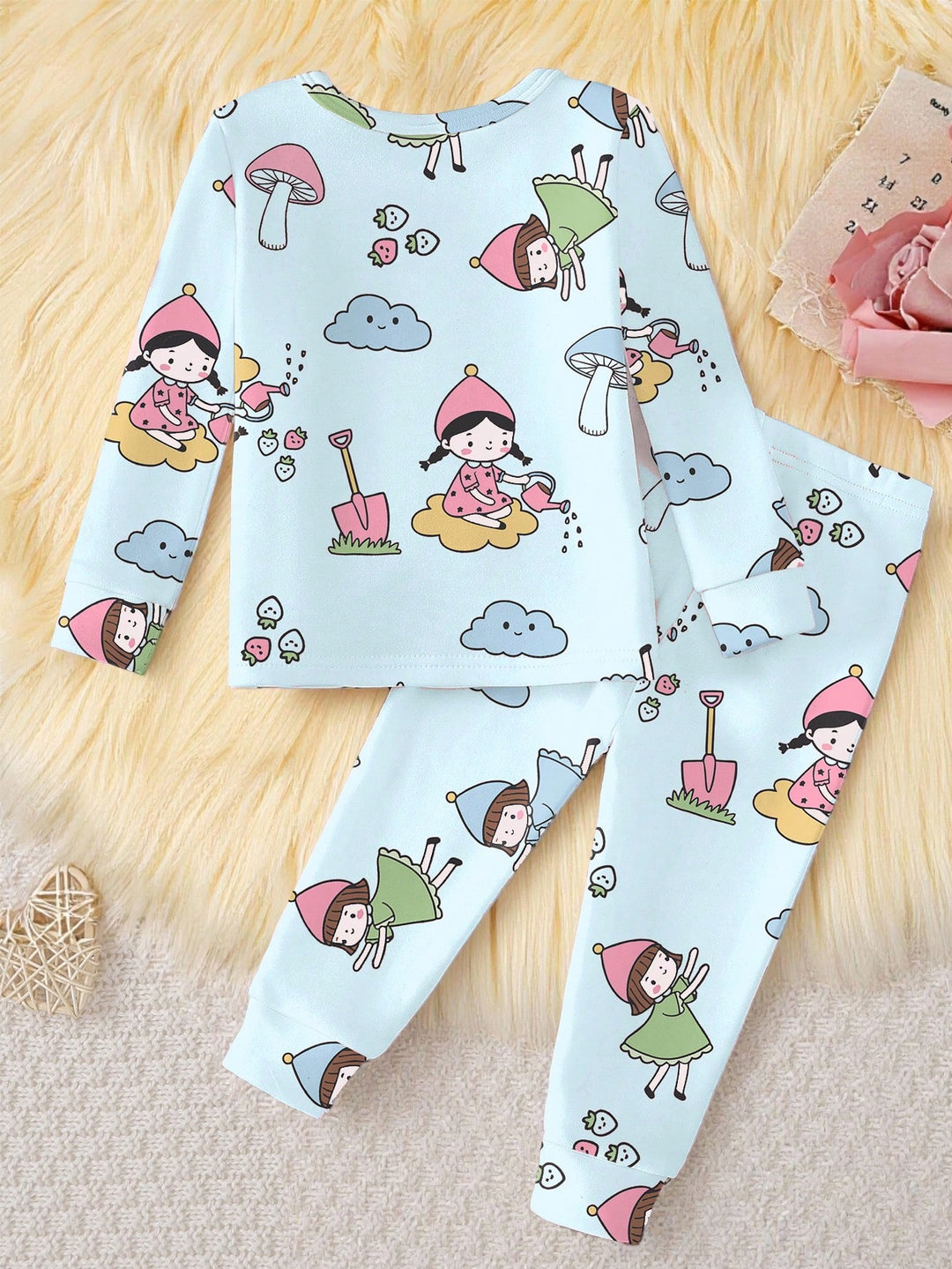 Compleu pijamale SHEIN, albastru