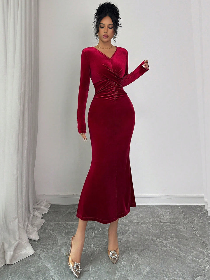 Rochie maxi SHEIN, vișiniu