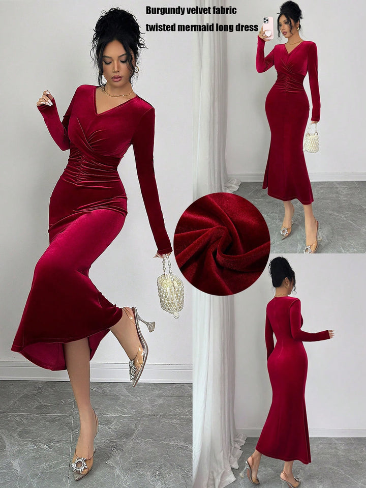 Rochie maxi SHEIN, vișiniu
