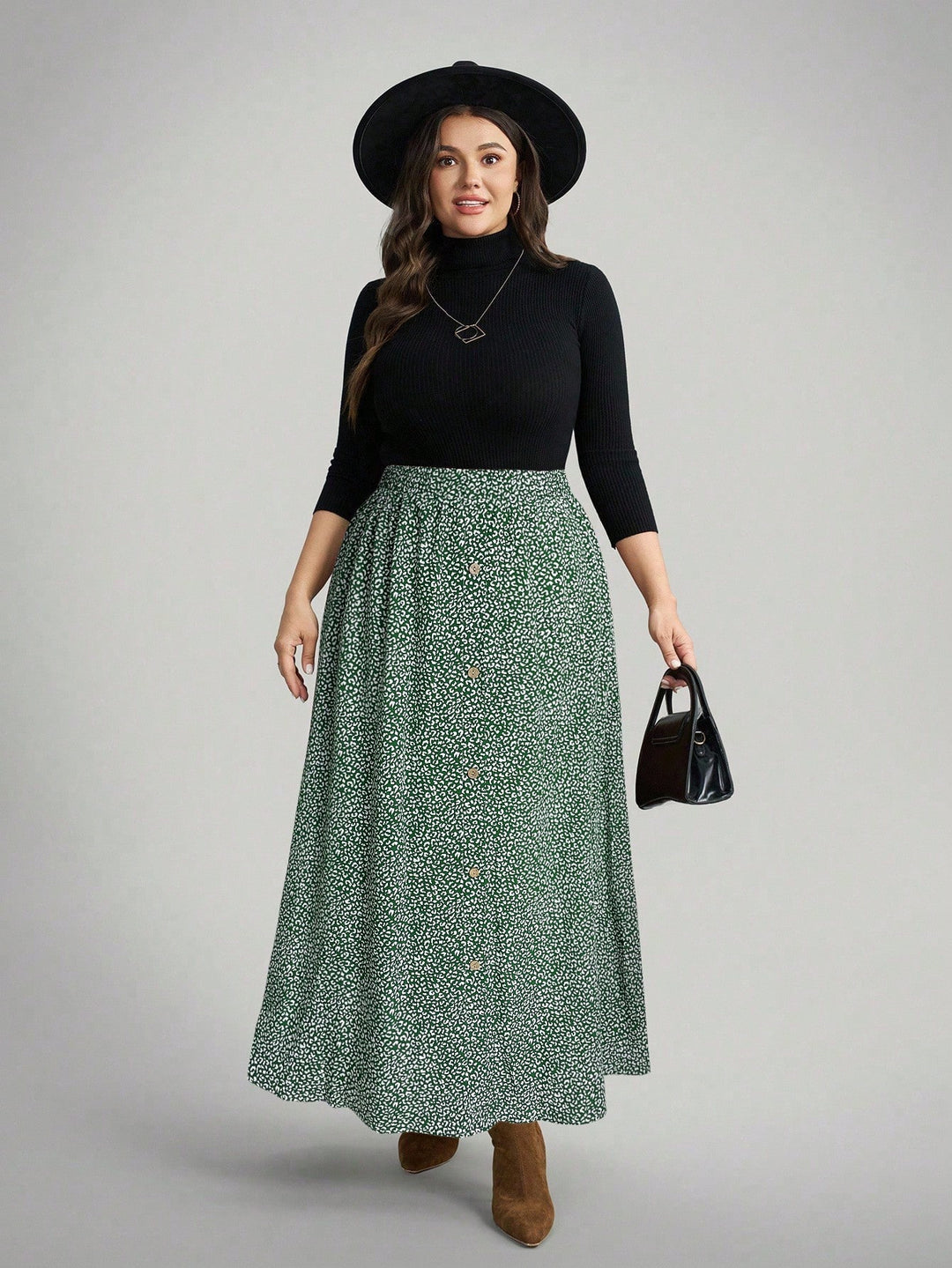 Fustă maxi SHEIN, verde